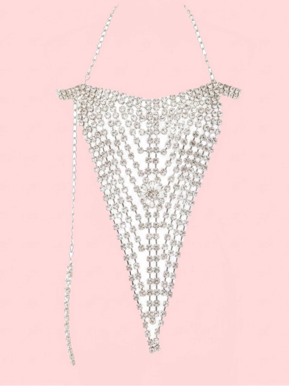 Vintage Y2K Rhinestone Body Jewelry Worn on Historic Stage adjustable M-XL